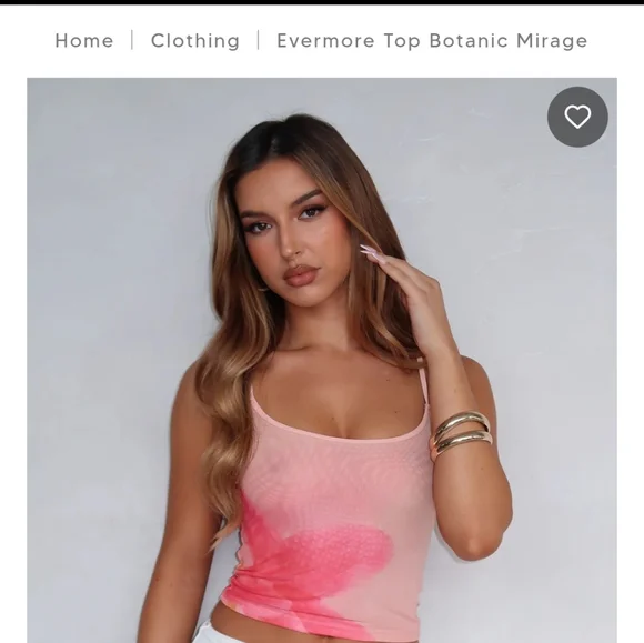 NWT White Fox Evermore Top Botanic Mirage - Picture 2 of 6